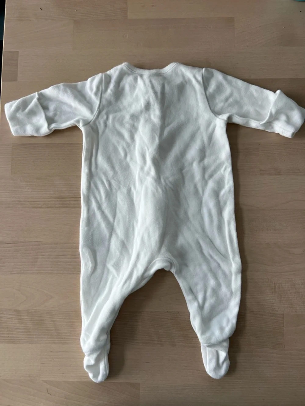Mori Newborn Baby Onesie Organic Cotton Zipper White